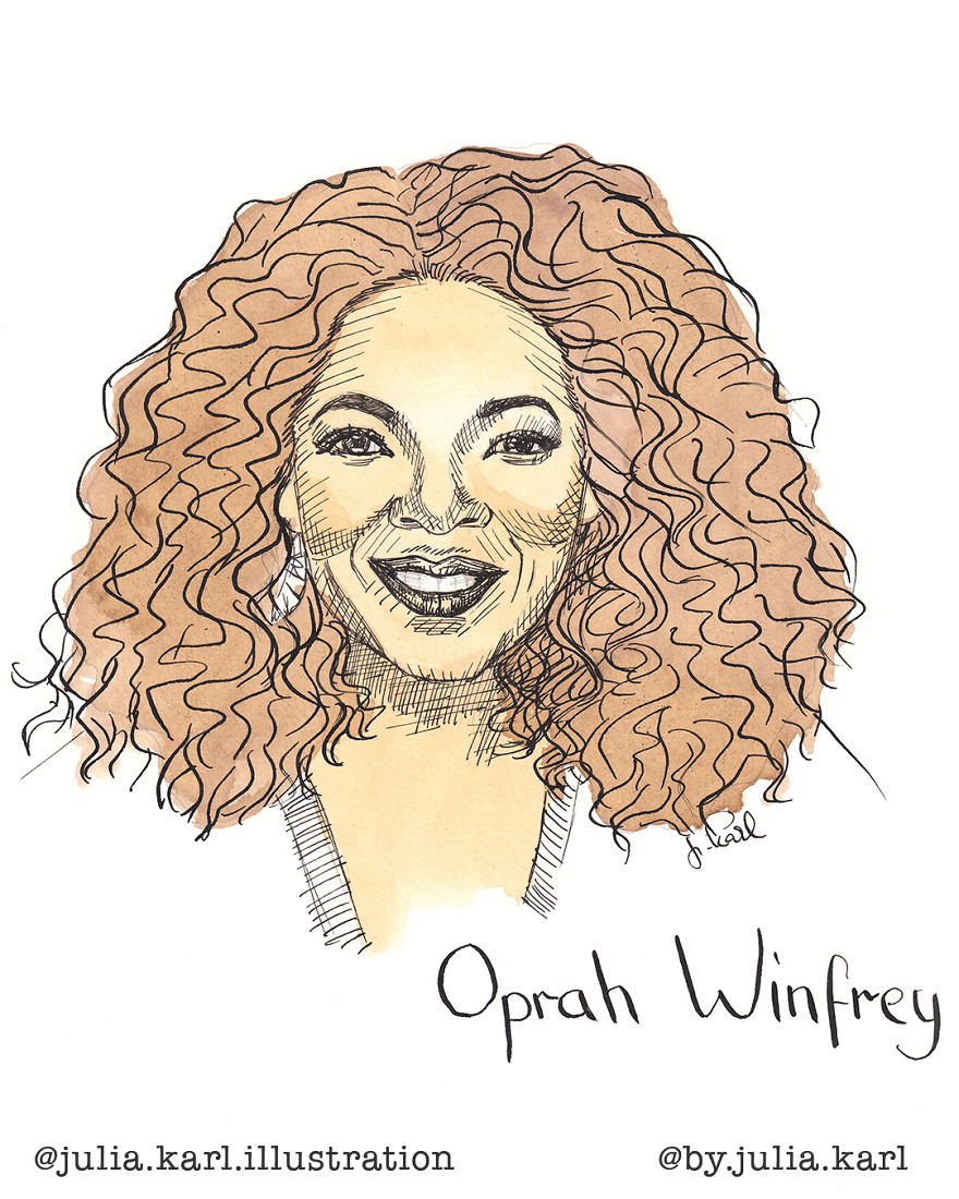 I Challenged Myself To Draw 31 Portraits Of Strong Female Role Models For This Year&#8217;s Inktober