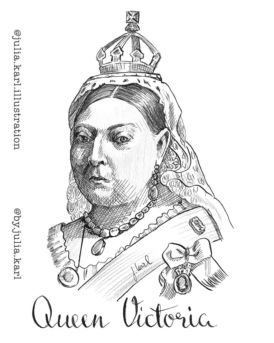 I Challenged Myself To Draw 31 Portraits Of Strong Female Role Models For This Year&#8217;s Inktober