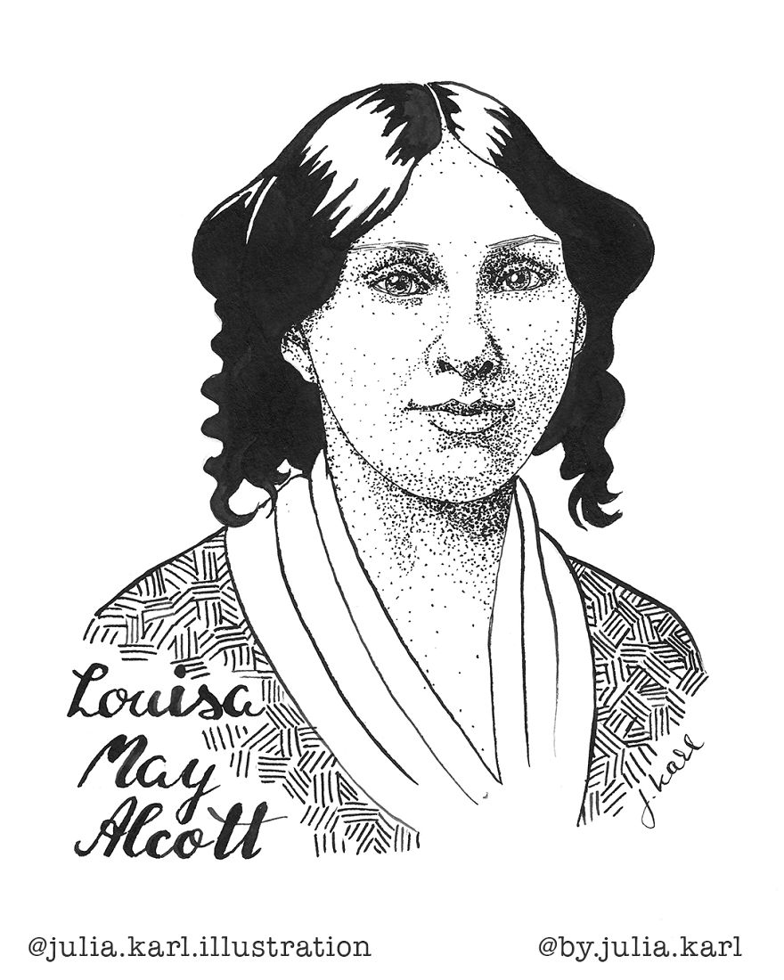 I Challenged Myself To Draw 31 Portraits Of Strong Female Role Models For This Year&#8217;s Inktober