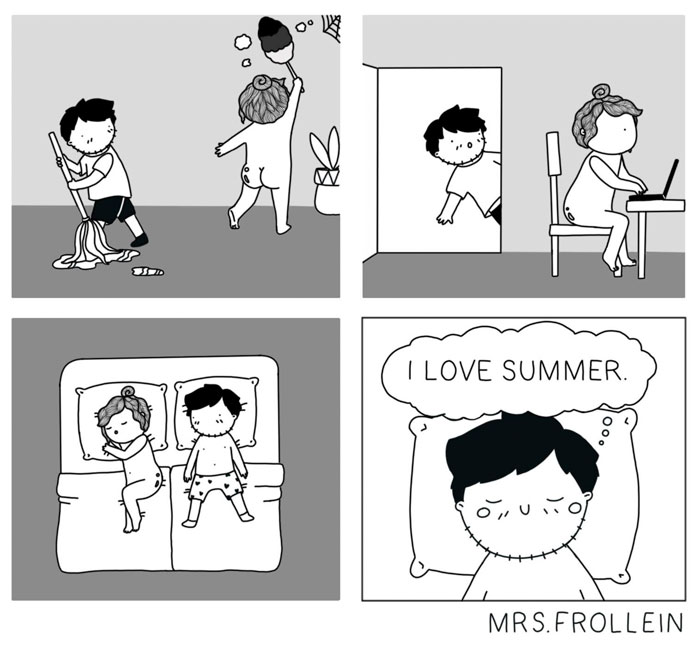 Illustrator Documents Her Daily Struggles And Life With Her Boyfriend In 59 Adorable Comics