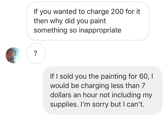 A Client Tried To Lowball This Artist Who Made An &#8216;Inappropriate Painting&#8217;, So He Shared His Messages Online