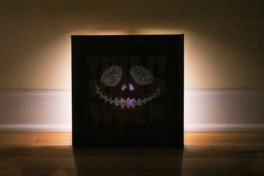 Jack Skellington Backlit Canvas Art