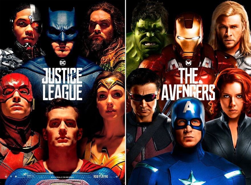 Dc And Marvel &#8211; Parallel Universe Of Posters