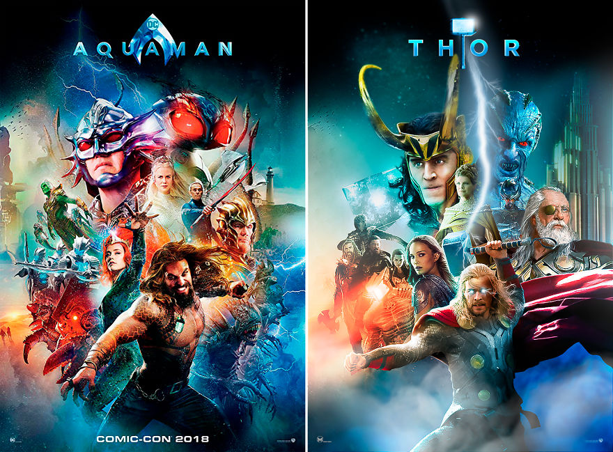 Dc And Marvel &#8211; Parallel Universe Of Posters