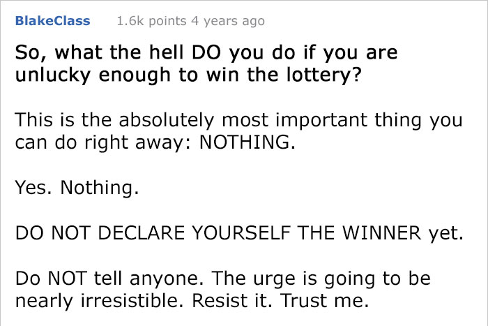 Guy Proves That Winning A Lottery Can Be a Curse Guy Proves That Winning A Lottery Can Be a Curse