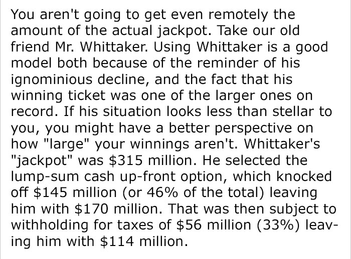 Guy Proves That Winning A Lottery Can Be a Curse Guy Proves That Winning A Lottery Can Be a Curse