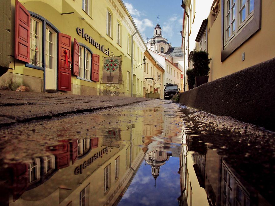 I Capture The Beauty Of Vilnius City In The Rain I Capture The Beauty Of Vilnius City In The Rain