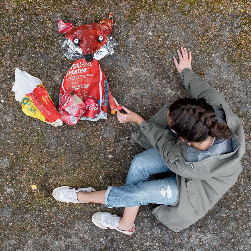 After My Picture Went Viral I Knew That I Needed To Make More Art From The Litter That I Find After My Picture Went Viral I Knew That I Needed To Make More Art From The Litter That I Find