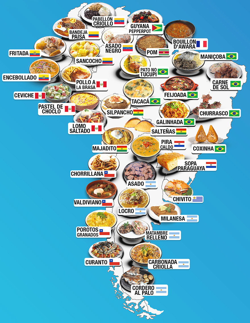 30 Maps Reveal The Tastiest Dishes Around The World