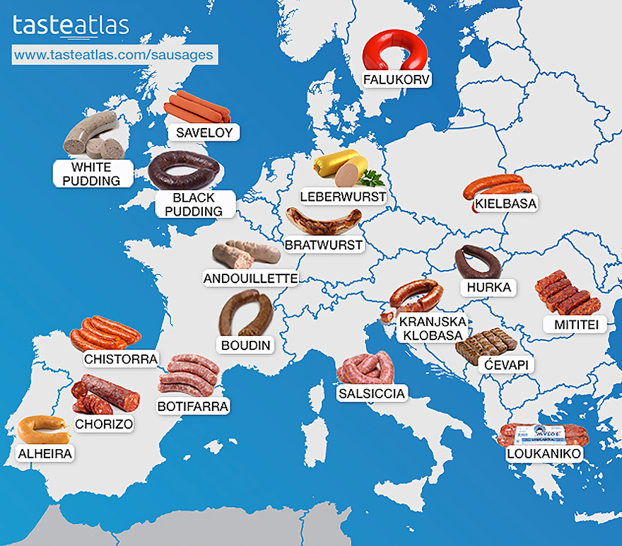 30 Maps Reveal The Tastiest Dishes Around The World