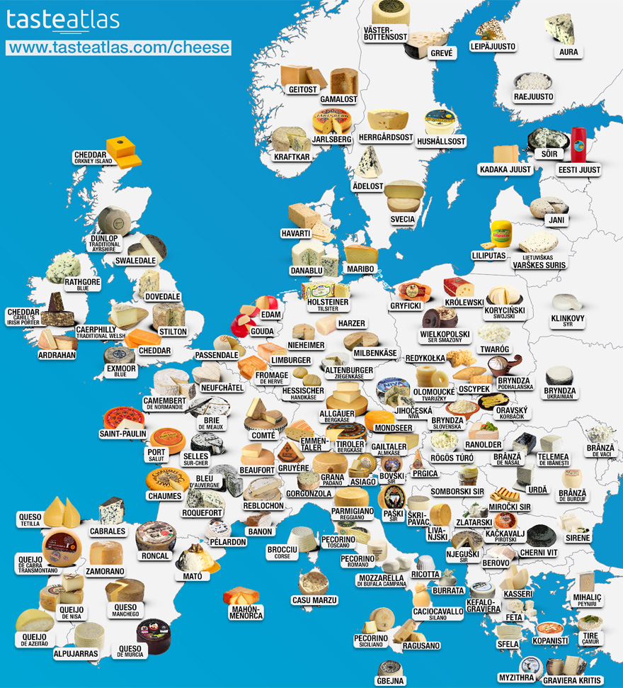 30 Maps Reveal The Tastiest Dishes Around The World