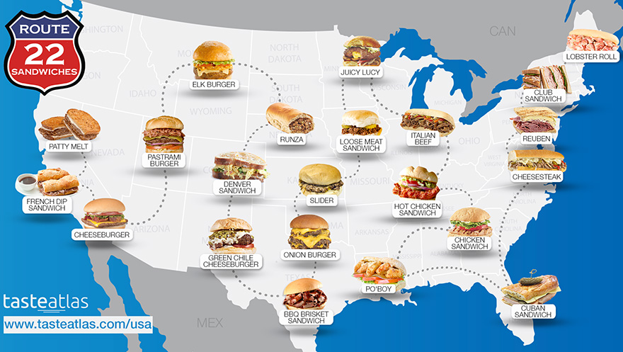 30 Maps Reveal The Tastiest Dishes Around The World