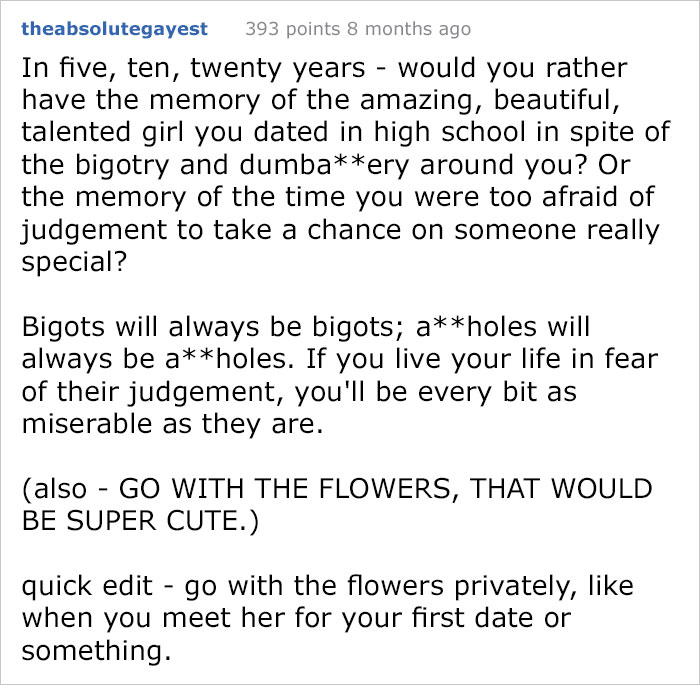 Guy Afraid To Ask Out A Trans Girl Because Of What People Might Think, Asks Internet For Advice &#8211; It Delivers