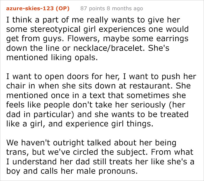 Guy Afraid To Ask Out A Trans Girl Because Of What People Might Think, Asks Internet For Advice &#8211; It Delivers