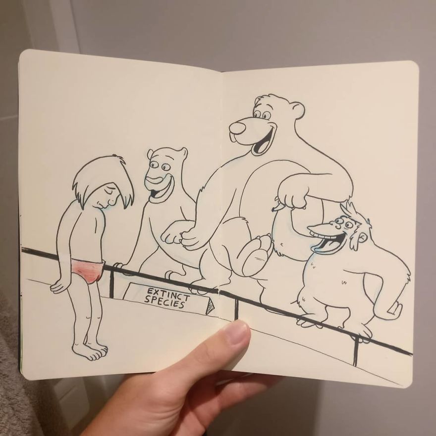 For This Inktober I Drew What Would Happen If Disney Characters &#038; Superheroes Faced Ecological Disasters