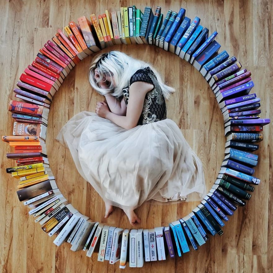 Book-Lover Turns Her Massive Library Into Art, And Her 140k Instagram Followers Approve