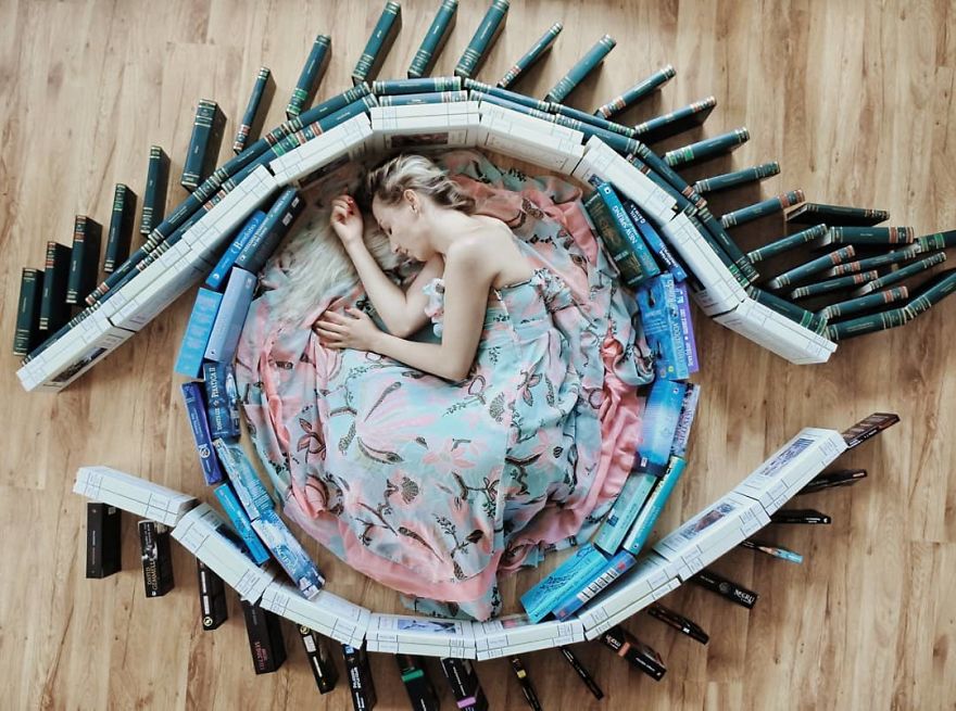 Book-Lover Turns Her Massive Library Into Art, And Her 140k Instagram Followers Approve