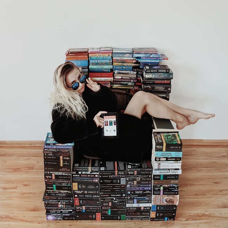 Book-Lover Turns Her Massive Library Into Art, And Her 140k Instagram Followers Approve