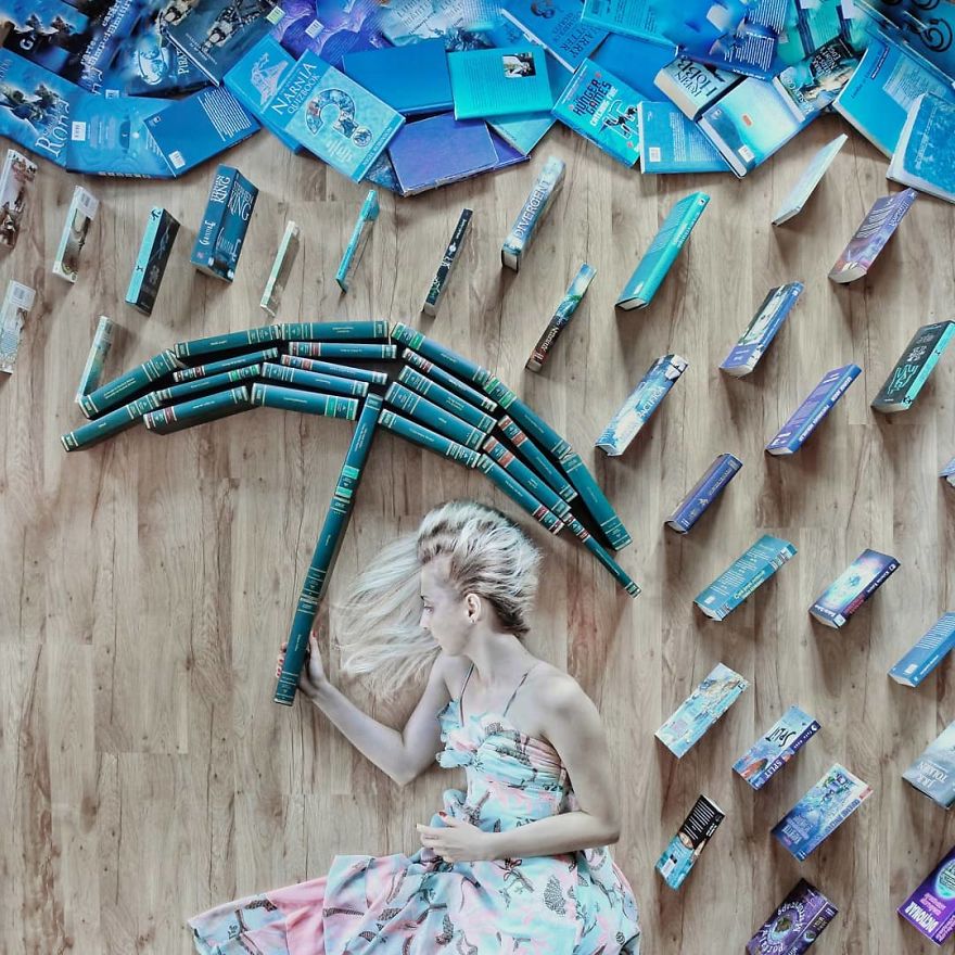 Book-Lover Turns Her Massive Library Into Art, And Her 140k Instagram Followers Approve