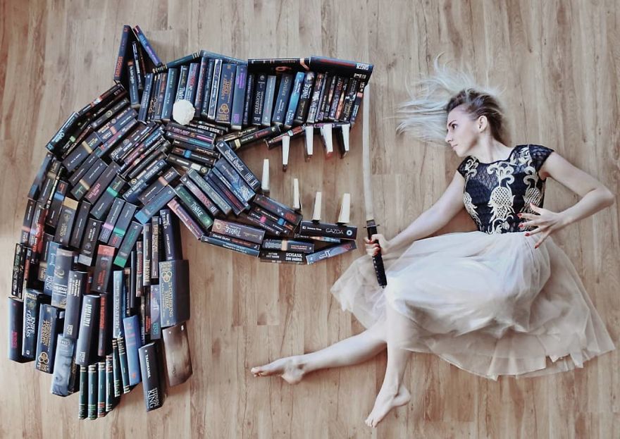 Book-Lover Turns Her Massive Library Into Art, And Her 140k Instagram Followers Approve