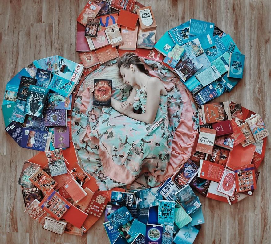 Book-Lover Turns Her Massive Library Into Art, And Her 140k Instagram Followers Approve