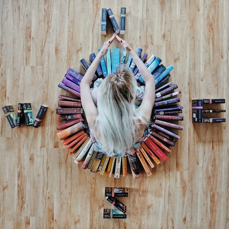 Book-Lover Turns Her Massive Library Into Art, And Her 140k Instagram Followers Approve