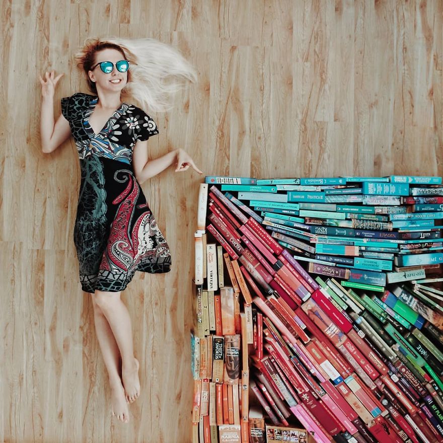 Book-Lover Turns Her Massive Library Into Art, And Her 140k Instagram Followers Approve