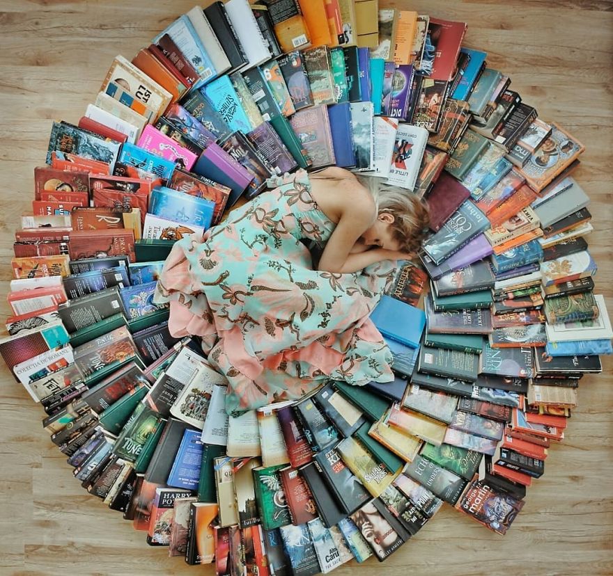 Book-Lover Turns Her Massive Library Into Art, And Her 140k Instagram Followers Approve