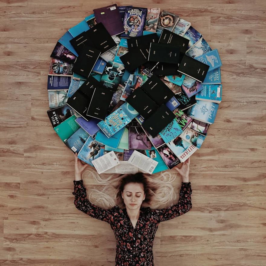 Book-Lover Turns Her Massive Library Into Art, And Her 140k Instagram Followers Approve