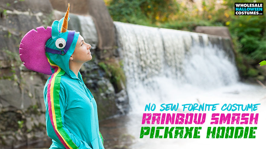 No-Sew Fortnite Rainbow Smash Pickaxe Hoodie