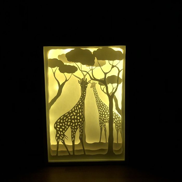 Handmade Papercut Lightboxes Handmade Papercut Lightboxes