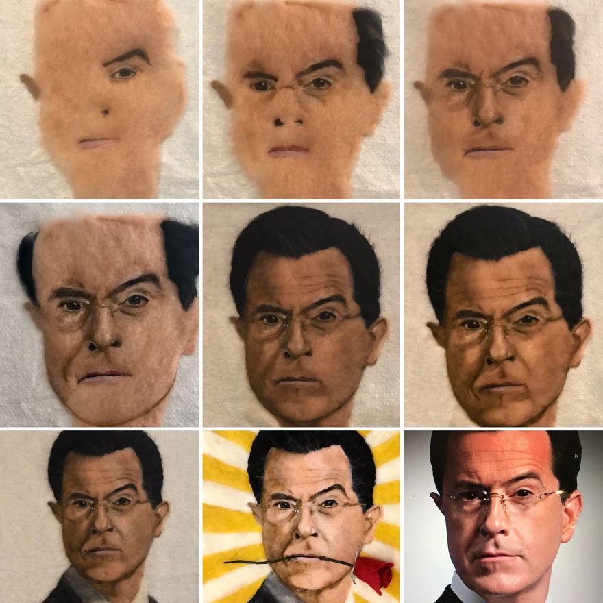 I Used Wool And A Needle To Make A Painting