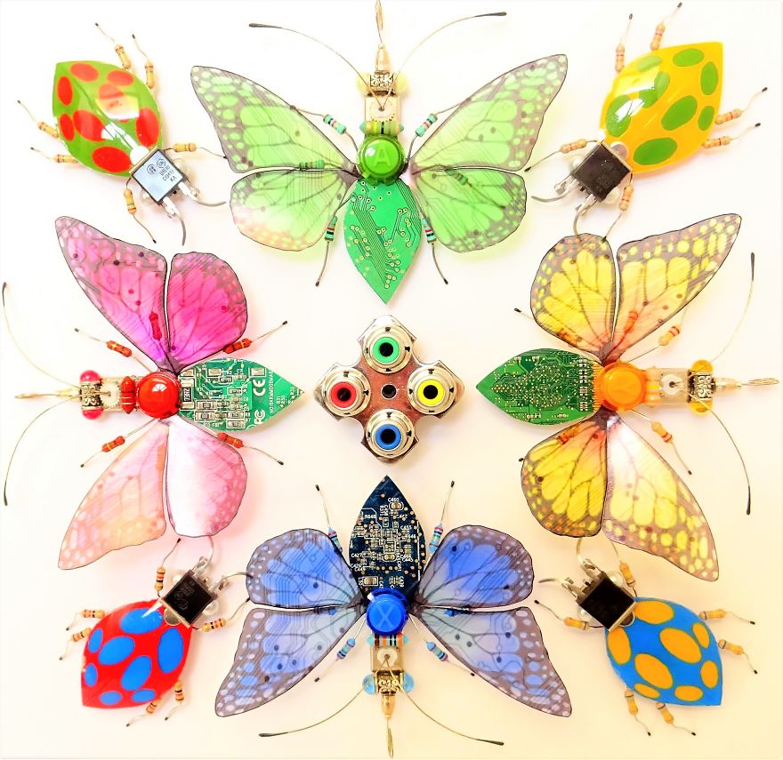 Computer Component And Circuit Board Insect Mandalas Computer Component And Circuit Board Insect Mandalas