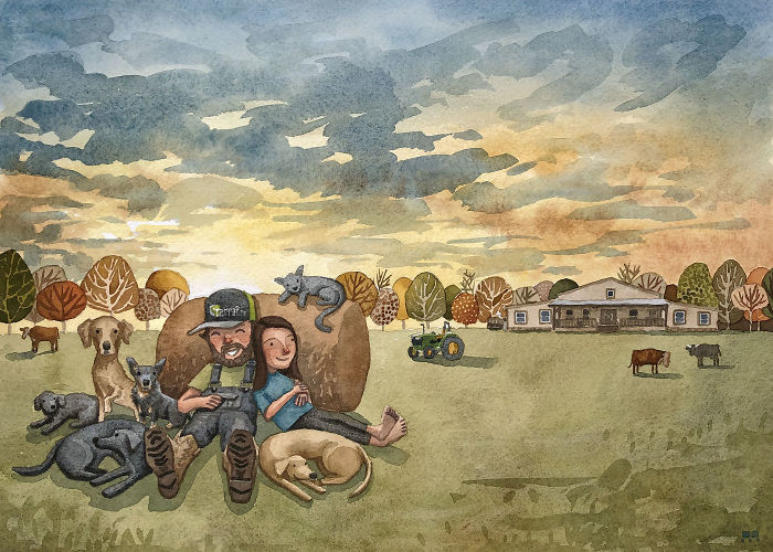 I Customize Quirky Watercolor Illustrations Based On My Clients’ Life I Customize Quirky Watercolor Illustrations Based On My Clients’ Life