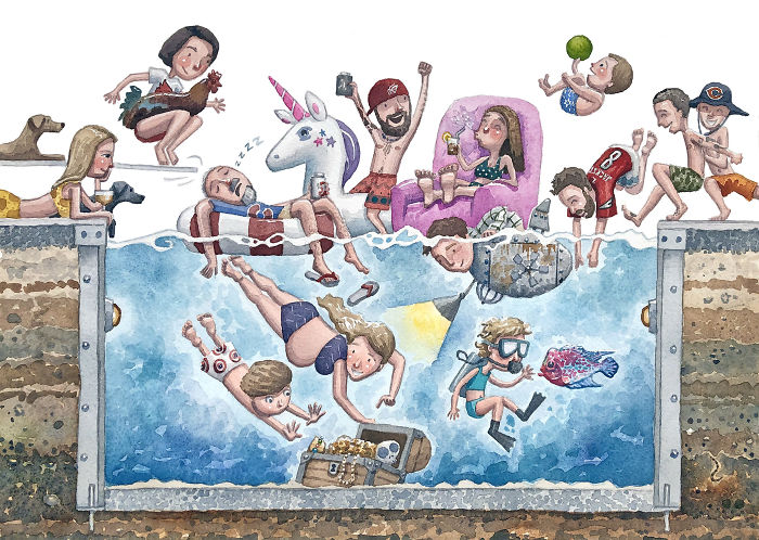 I Customize Quirky Watercolor Illustrations Based On My Clients’ Life I Customize Quirky Watercolor Illustrations Based On My Clients’ Life