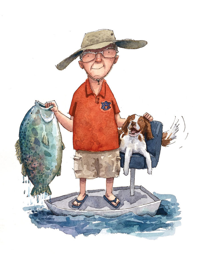 I Customize Quirky Watercolor Illustrations Based On My Clients’ Life I Customize Quirky Watercolor Illustrations Based On My Clients’ Life