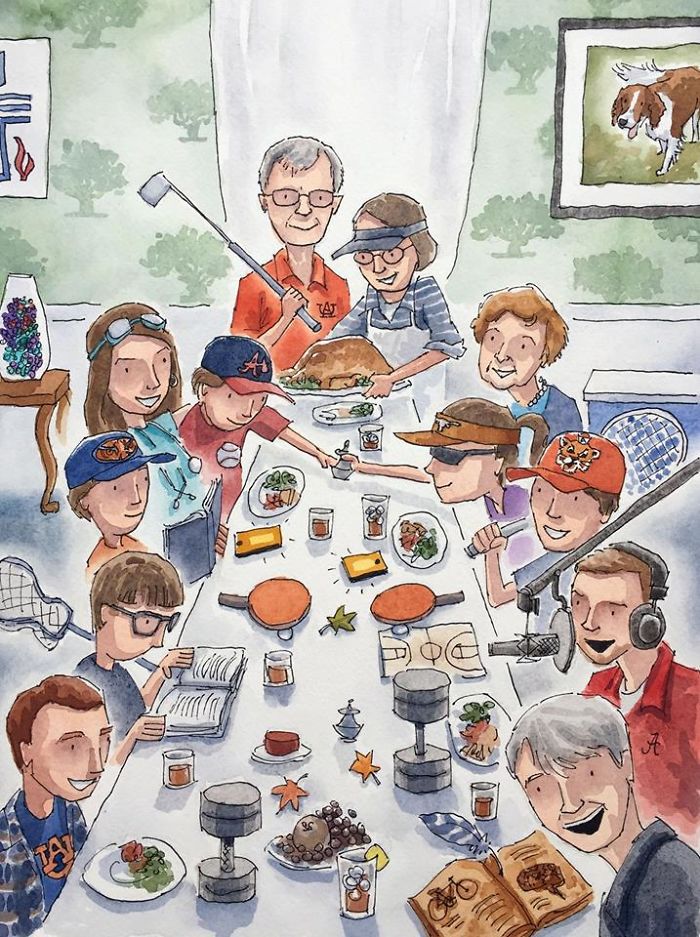 I Customize Quirky Watercolor Illustrations Based On My Clients’ Life I Customize Quirky Watercolor Illustrations Based On My Clients’ Life