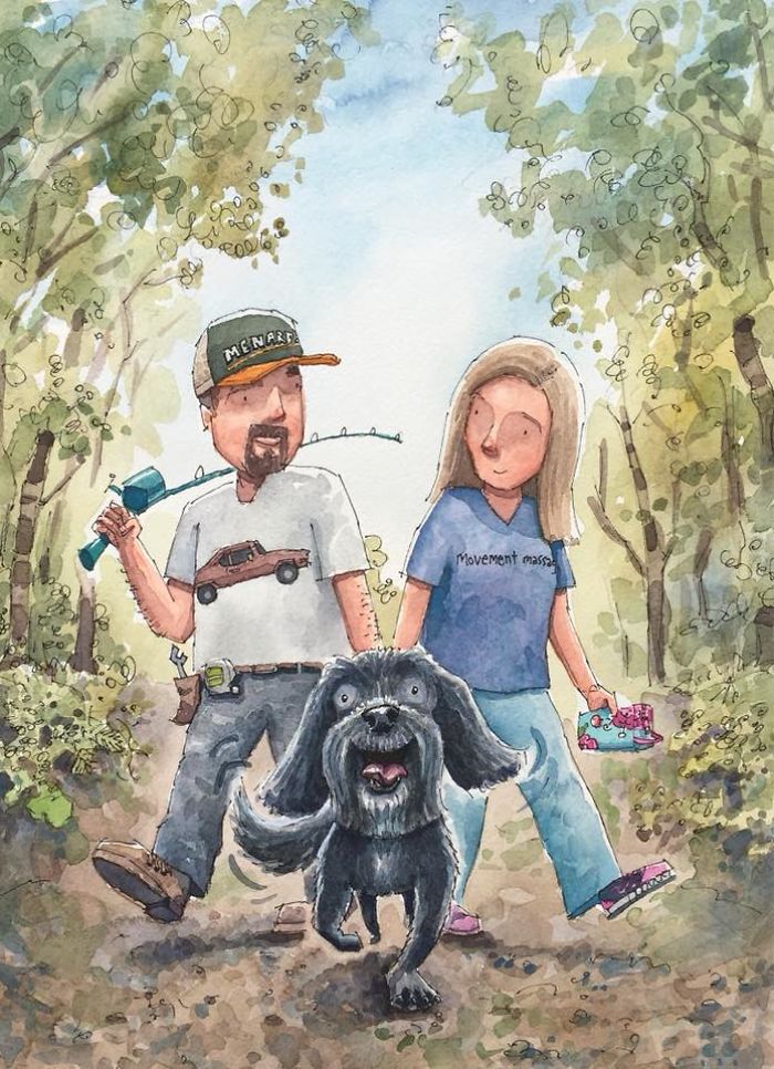 I Customize Quirky Watercolor Illustrations Based On My Clients’ Life I Customize Quirky Watercolor Illustrations Based On My Clients’ Life