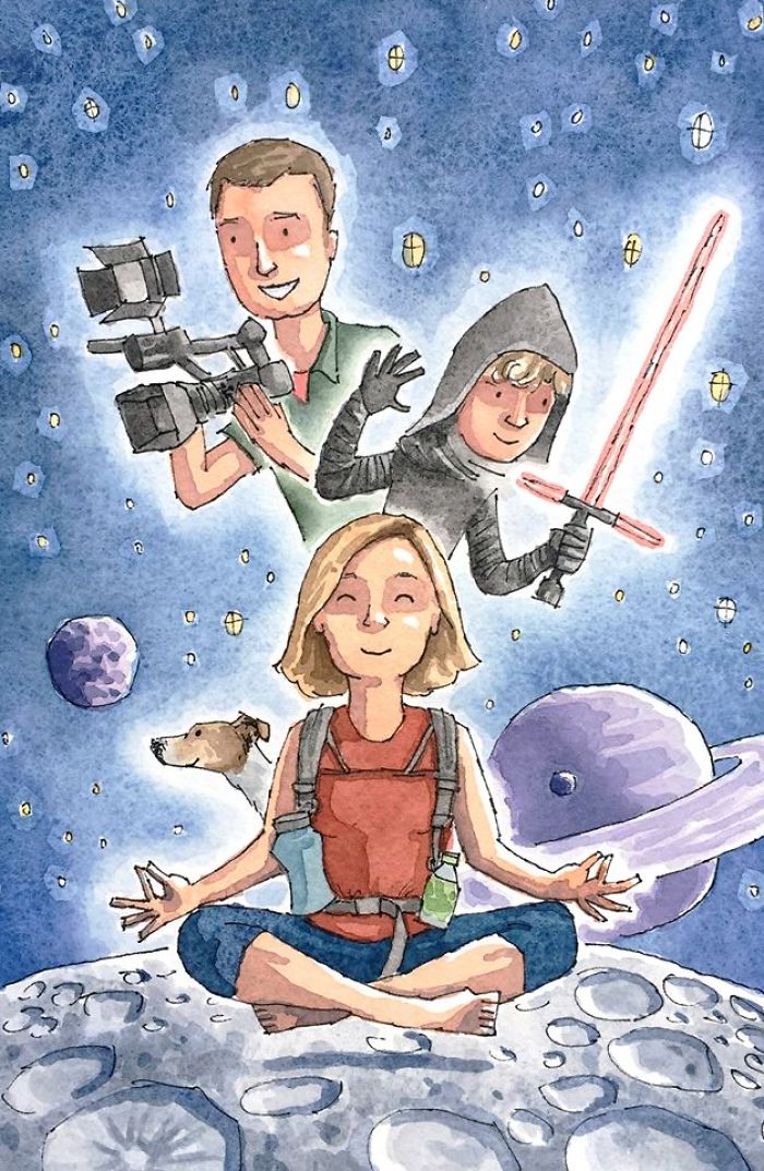 I Customize Quirky Watercolor Illustrations Based On My Clients’ Life I Customize Quirky Watercolor Illustrations Based On My Clients’ Life