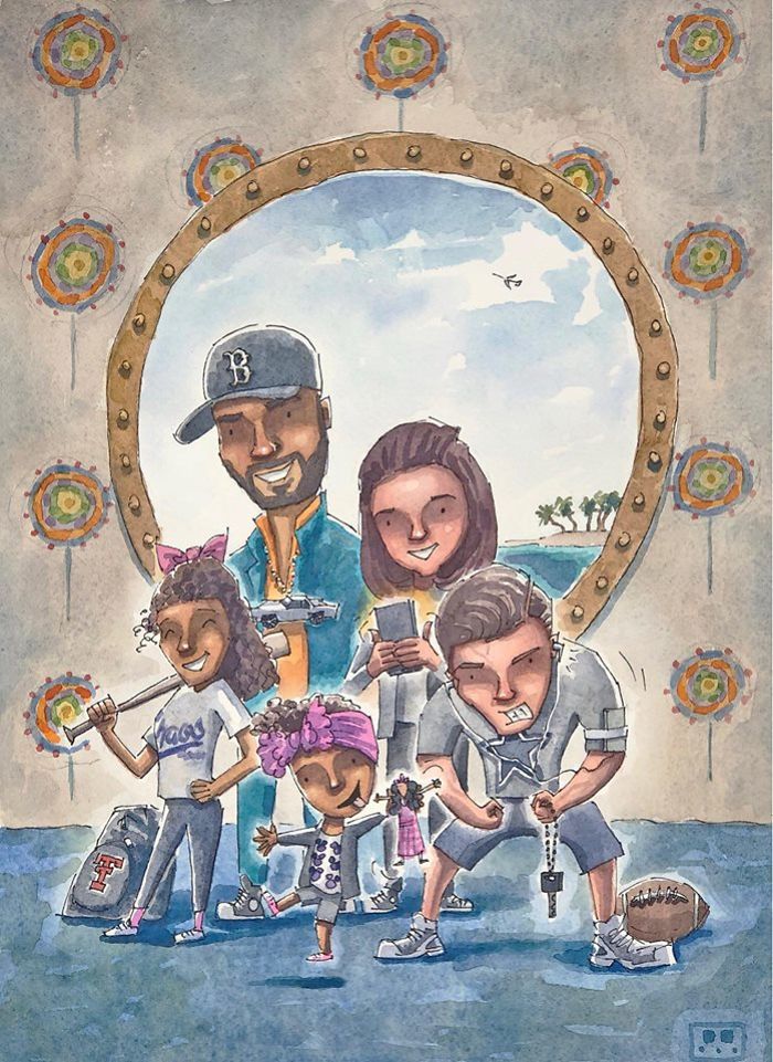 I Customize Quirky Watercolor Illustrations Based On My Clients’ Life I Customize Quirky Watercolor Illustrations Based On My Clients’ Life