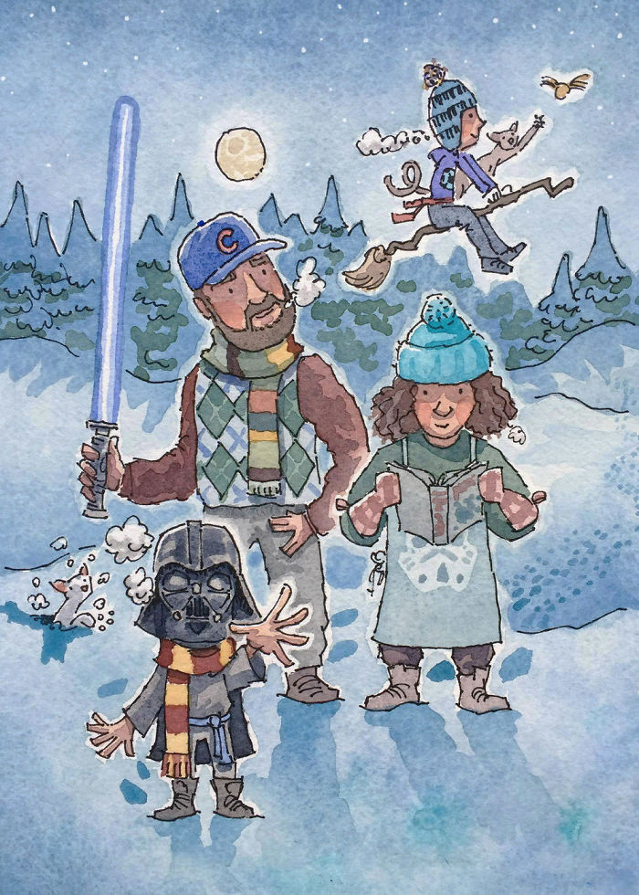 I Customize Quirky Watercolor Illustrations Based On My Clients’ Life I Customize Quirky Watercolor Illustrations Based On My Clients’ Life