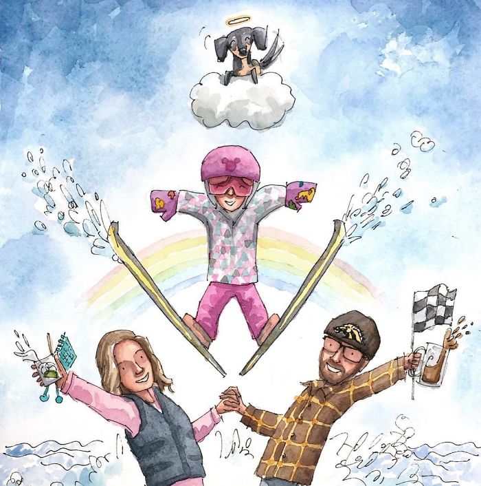 I Customize Quirky Watercolor Illustrations Based On My Clients’ Life I Customize Quirky Watercolor Illustrations Based On My Clients’ Life