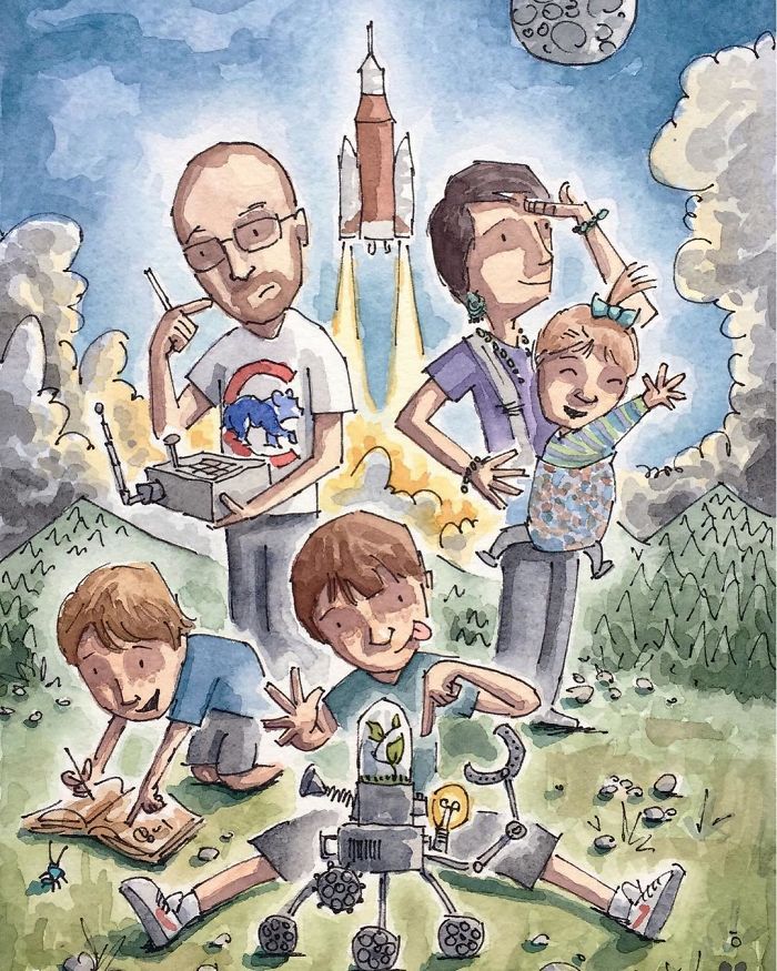 I Customize Quirky Watercolor Illustrations Based On My Clients’ Life I Customize Quirky Watercolor Illustrations Based On My Clients’ Life