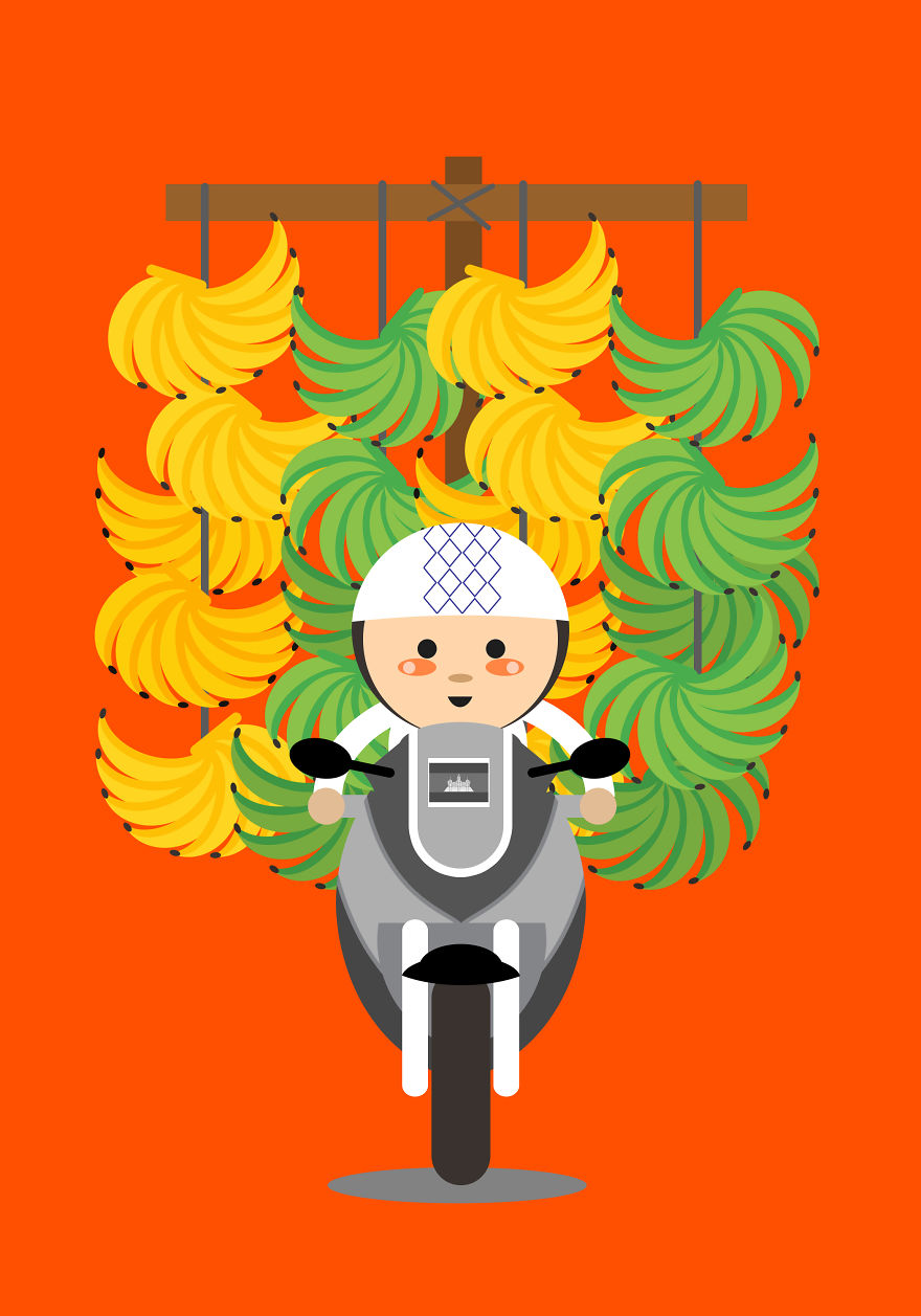 I Illustrate The Amazing Loads Of Motorbikes In Hanoi, Vietnam (Part 3) I Illustrate The Amazing Loads Of Motorbikes In Hanoi, Vietnam (Part 3)