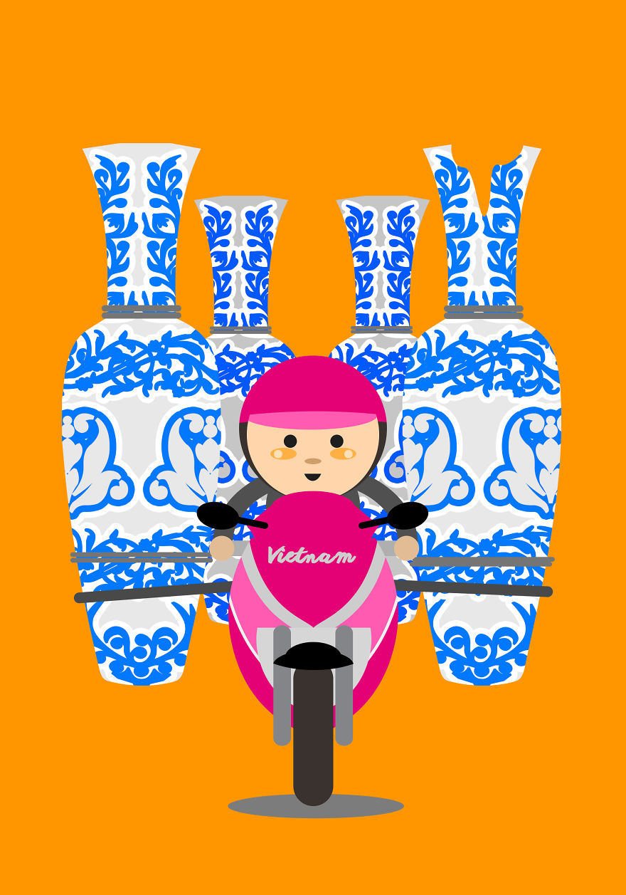 I Illustrate The Amazing Loads Of Motorbikes In Hanoi, Vietnam (Part 3) I Illustrate The Amazing Loads Of Motorbikes In Hanoi, Vietnam (Part 3)