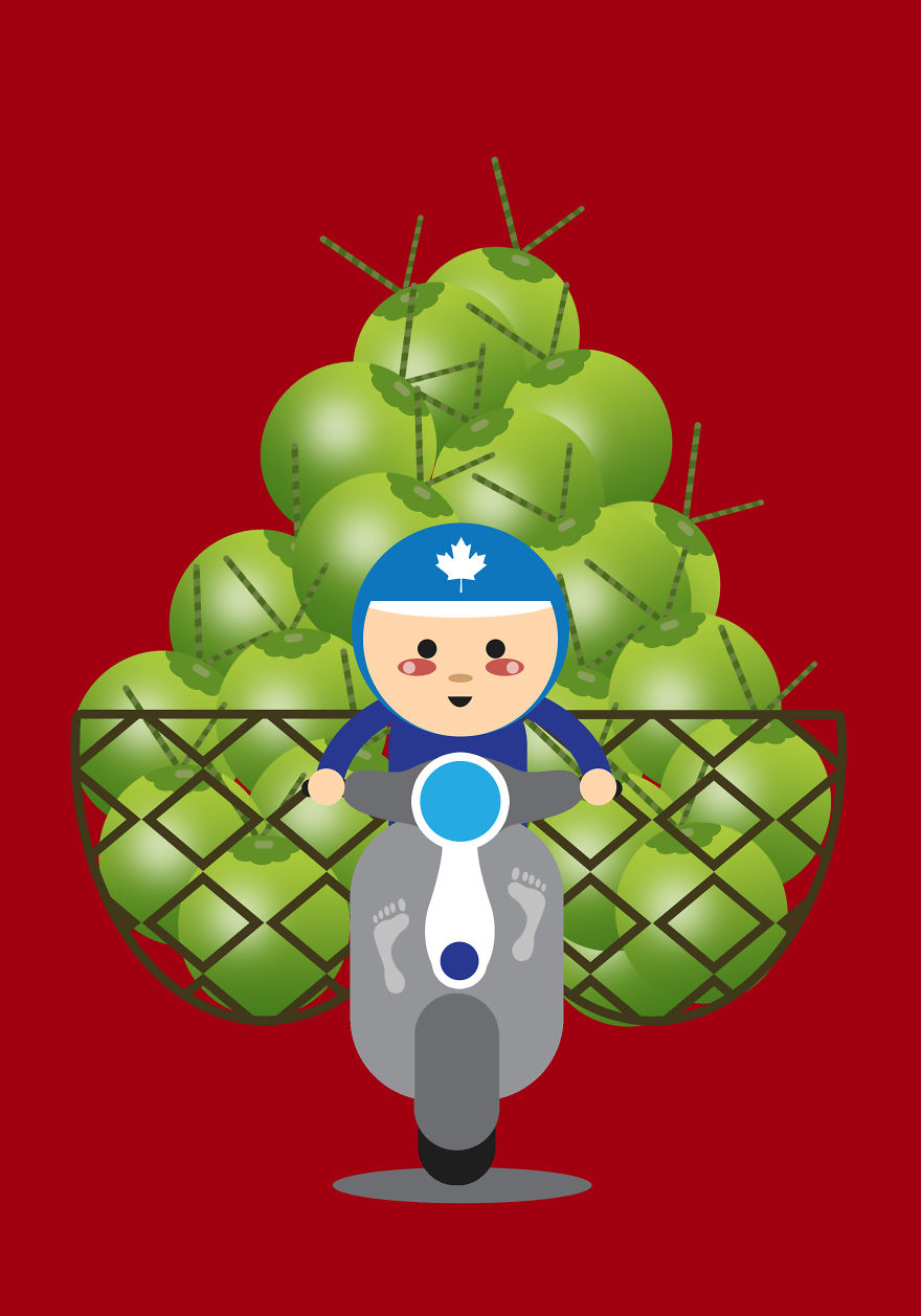 I Illustrate The Amazing Loads Of Motorbikes In Hanoi, Vietnam (Part 3) I Illustrate The Amazing Loads Of Motorbikes In Hanoi, Vietnam (Part 3)