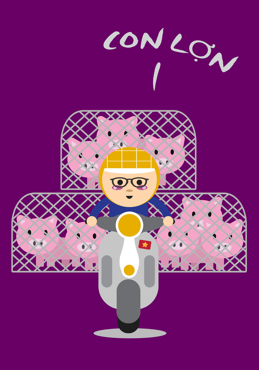 I Illustrate The Amazing Loads Of Motorbikes In Hanoi, Vietnam (Part 3) I Illustrate The Amazing Loads Of Motorbikes In Hanoi, Vietnam (Part 3)