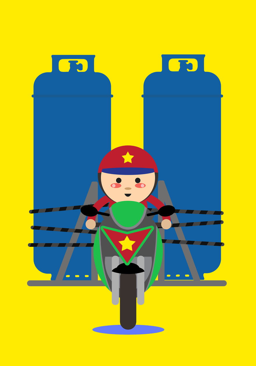 I Illustrate The Amazing Loads Of Motorbikes In Hanoi, Vietnam (Part 3) I Illustrate The Amazing Loads Of Motorbikes In Hanoi, Vietnam (Part 3)