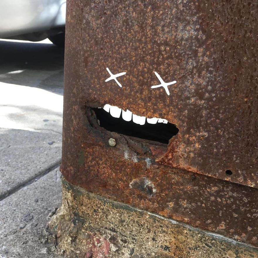 I Transform Public Objects Into Characters With Custom Designed Stickers I Transform Public Objects Into Characters With Custom Designed Stickers