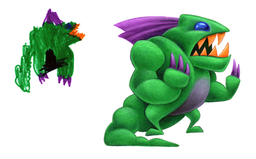 I Drew 50 Monsters Over The Last 2 Years Based On Kid Drawings, And Here’re The Results (New Pics) I Drew 50 Monsters Over The Last 2 Years Based On Kid Drawings, And Here’re The Results (New Pics)
